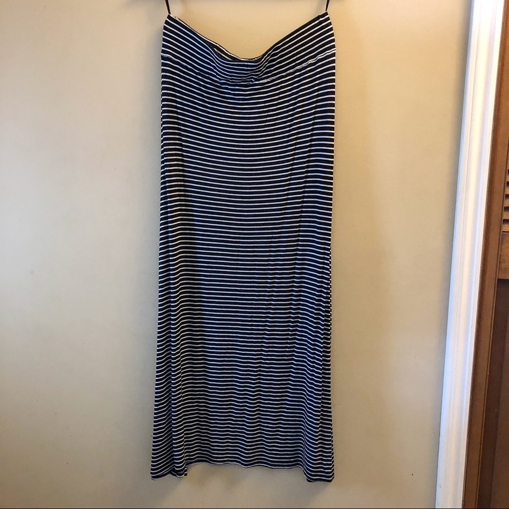 Forever New Striped Fold Over Maxi Skirt